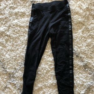 Faux leather stripe PINK Victoria’s Secret legging